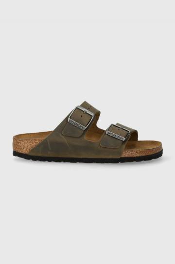 Шлепанцы из нубука Birkenstock Arizona цвет зелёный 1027039 Шлепанцы из нубука Birkenstock Arizona цвет зелёный 1027039