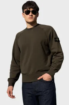 Чоловічий коричневий світшот  STONE ISLAND BRUSHED ORGANIC COTTON FLEECE Коричневый XXL Stone Island L2S156100008-V0078
