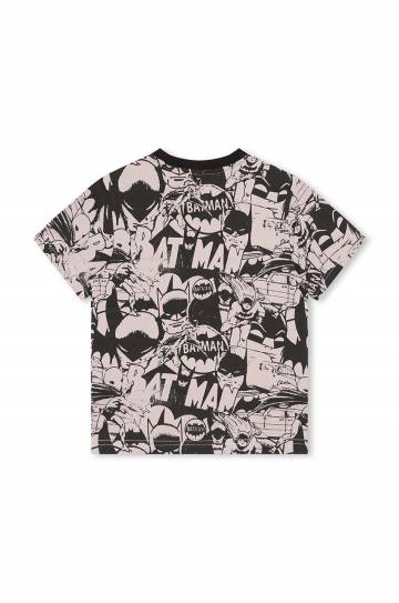 Детская хлопковая футболка Dkny x DC Comics цвет чёрный узорный Детская хлопковая футболка Dkny x DC Comics цвет чёрный узорный