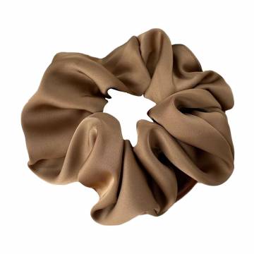 Резинка для волос сатиновая, мокко, 12 см