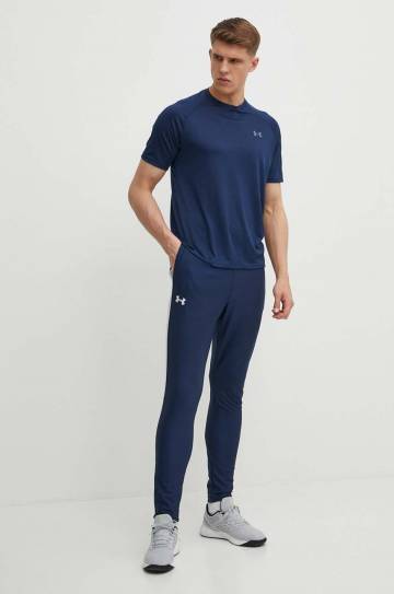 Футболка для тренинга Under Armour Tech 2.0 цвет синий однотонная 1326413-191 Футболка для тренинга Under Armour Tech 2.0 цвет синий однотонная 1326413-191