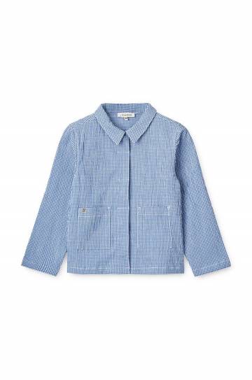 Детская хлопковая рубашка Liewood Kory Seersucker Check Shirt