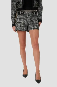 Женские черные твидовые шорты Черный XS Guess W4BD63.WGIL2;F9EF