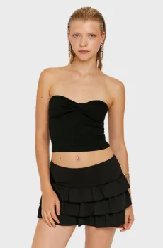 Женский черный топ Черный XXS Tally Weijl SSLCOCLIO