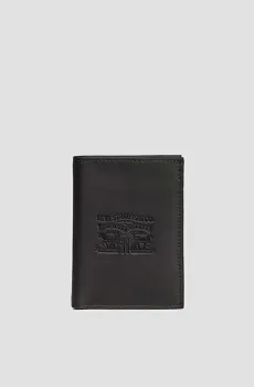 Мужской темно-коричневый кожаный кошелек Коричневый ONESIZE Levi’s® 77173;0371