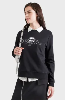 Женский черный свитшот Черный L Karl Lagerfeld A3W20056
