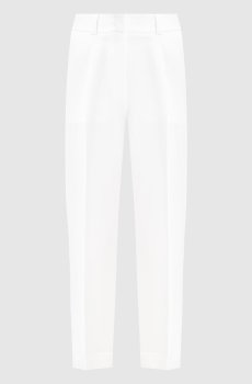 Белые брюки с льном