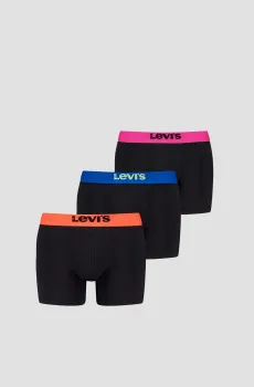 Мужские черные боксеры (3 шт) Черный M Levi’s® 701229547;001