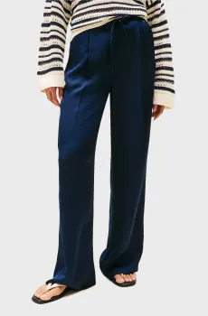 Женские темно-синие брюки SATEEN TIE RLXD Синий S Tommy Hilfiger WW0WW47171