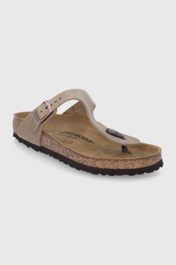 Вьетнамки из нубука Birkenstock Gizeh цвет коричневый Вьетнамки из нубука Birkenstock Gizeh цвет коричневый