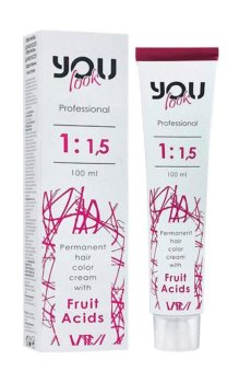 Уценка! Перманентная крем-краска для волос You Look Professional 1:1.5, 3 Темный шатен, 100 мл
