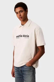 Мужское белое поло SS PREMIUM TERRY Белый L Calvin Klein Jeans LV04RC243G
