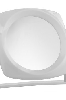 Уценка! Зеркало Titania косметическое, белое, двустороннее, 1580L, 18*16.5 см