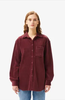 Женская бордовая рубашка Бордовый 34 Lacoste CF2523BZD