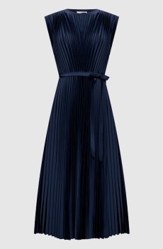 Синее платье-плиссе Volta