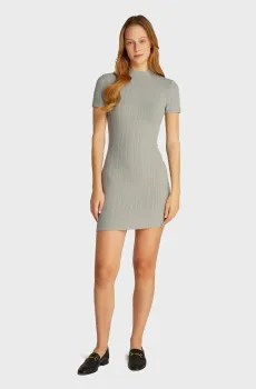Женское серое платье WARM TEXTURE RIB DRESS Серый S Calvin Klein Jeans J20J224832