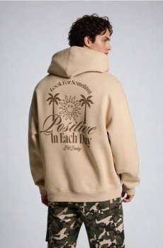 Кофта з принтом Smiley - бежевий