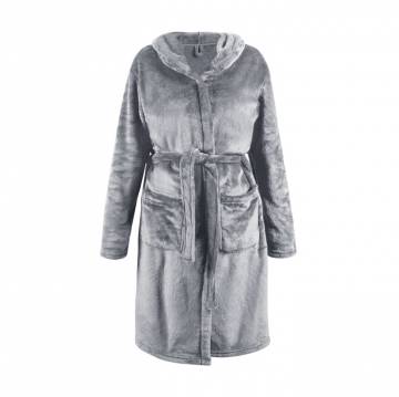 Халат флисовый Soho Gray Blue с капюшоном, размер XL (6878744) Халат флисовый Soho Gray Blue с капюшоном, размер XL (6878744)