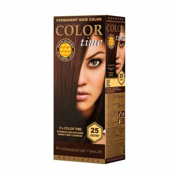 Краска для волос Color Time Permanent Hair Color 25 Каштан, 115 мл Краска для волос Color Time Permanent Hair Color 25 Каштан, 115 мл
