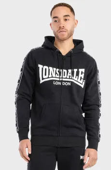 Мужское черное худи Черный M Lonsdale 117558
