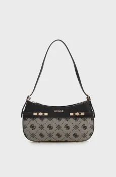 Женская темно-серая сумка с узором MELINDA LOGO Серый ONESIZE Guess HWJP9902170