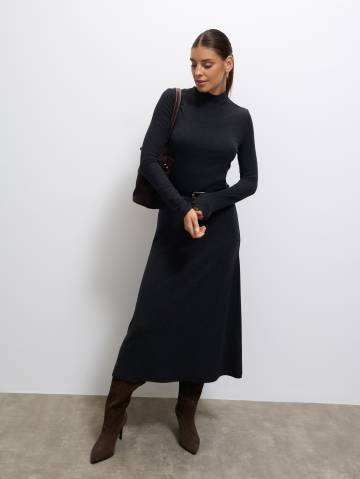 Mohito - Трикотажна сукня міді - сірий - M