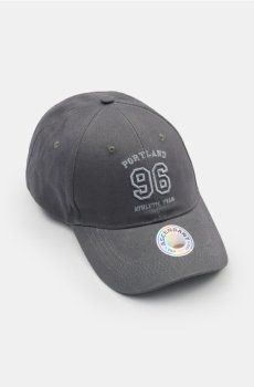 Бавовняна кепка з вишивкою - темно-сірий