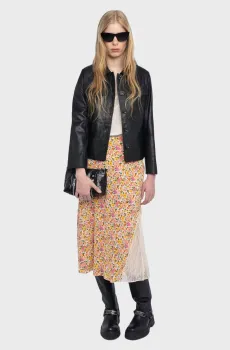 Женская юбка с узором Jayla Разноцветный 34 ZADIG&VOLTAIRE WWSK01624_ECRU