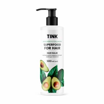 Бальзам Tink SuperFood For Hair Avocado & Collagen Balm Авокадо и коллаген, для придания объема, 500 мл Бальзам Tink SuperFood For Hair Avocado & Collagen Balm Авокадо и коллаген, для придания объема, 500 мл