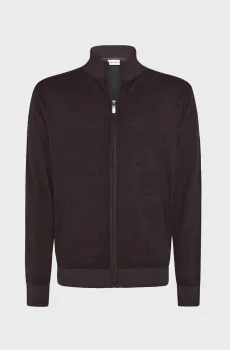 Мужской темно-коричневый шерстяной кардиган Коричневый 3XL Pierre Cardin PC.-C5 52249.5176