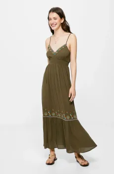 Женский оливковый сарафан Оливковый 36 SPRINGFIELD 7955260
