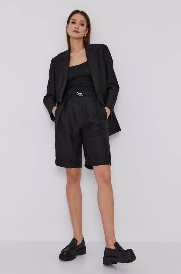 Пиджак The Kooples цвет чёрный однобортный гладкий Пиджак The Kooples цвет чёрный однобортный гладкий