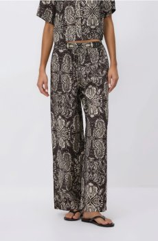 Reserved - Штани з візерунком - темно коричневий - 945KZ-89X