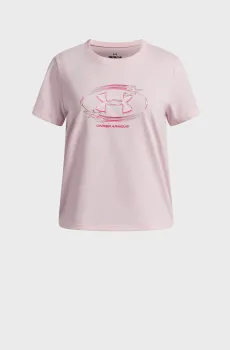 Детская пудровая футболка UA G Star Logo Lockertag SS Розовый 8 Under Armour 6009718-647