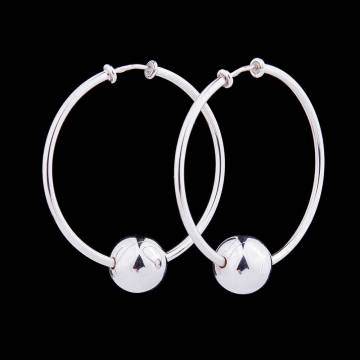 Серьги "Кольца" с шариками 12343 Серьги "Кольца" с шариками 12343