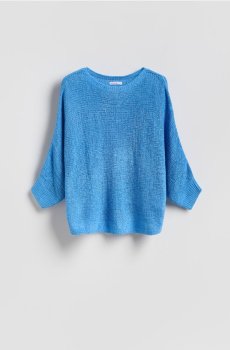 Reserved - Гладкий джемпер - світло-блакитний - 629HO-50X