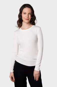 Женский белый лонгслив Белый L brabrabra HOM25313042