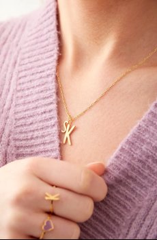 Позолоченный серебряный кулон Design Letters