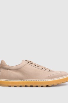 Бежевые замшевые кроссовки