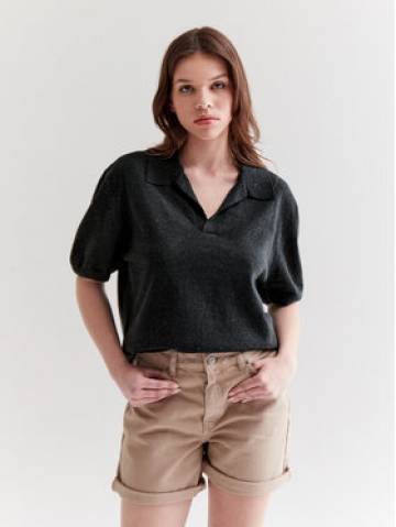 Americanos Поло Unisex Panama Чорний Relaxed Fit Americanos Поло Unisex Panama Чорний Relaxed Fit