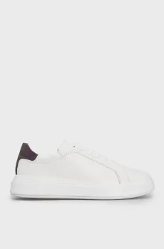 Мужские белые кожаные сникерcы LOW TOP LACE UP PET Белый 45 Calvin Klein HM0HM01288