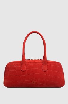 Красная сумка-багет MAWI с нубуком