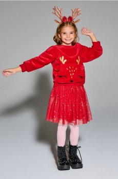 Кофта з круглим вирізом - червоний