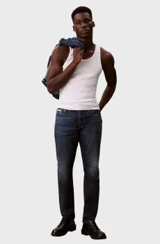 Мужские темно-синие джинсы SLIM TAPER Синий 31-32 Calvin Klein Jeans LV04RD914G