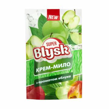 Крем-мыло Super Blysk с ароматом яблока, 460 мл (дой-пак) Крем-мыло Super Blysk с ароматом яблока, 460 мл (дой-пак)
