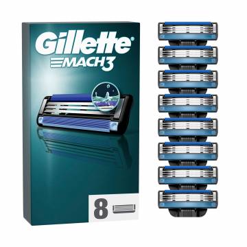 Сменные картриджи для бритья Gillette Mach 3 мужские, 8 шт Сменные картриджи для бритья Gillette Mach 3 мужские, 8 шт