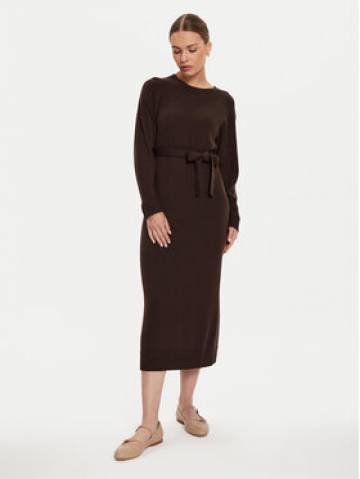 Max Mara Leisure Трикотажна сукня Scrivia 24263260 Коричневий Regular Fit Max Mara Leisure Трикотажна сукня Scrivia 24263260 Коричневий Regular Fit