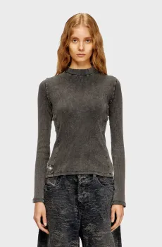 Женский черный лонгслив T-MOKKY-LS Черный L Diesel A19550 0KIBV