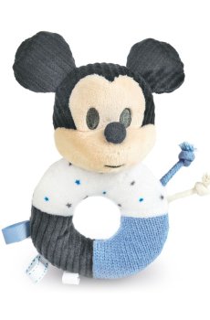 Детская мягкая игрушка-погремушка Clementoni Baby Mickey, с рождения, 14.5*21.5*7 см (17339)