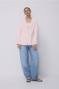 Reserved - Однобортний блейзер - пастельний рожевий - 569KK-03X